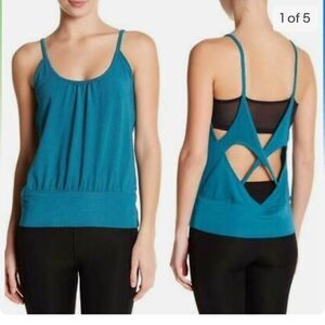 FREE PEOPLE FP Movement Tank Slate Blue Medium Yoga Athletic Workout Running Gym